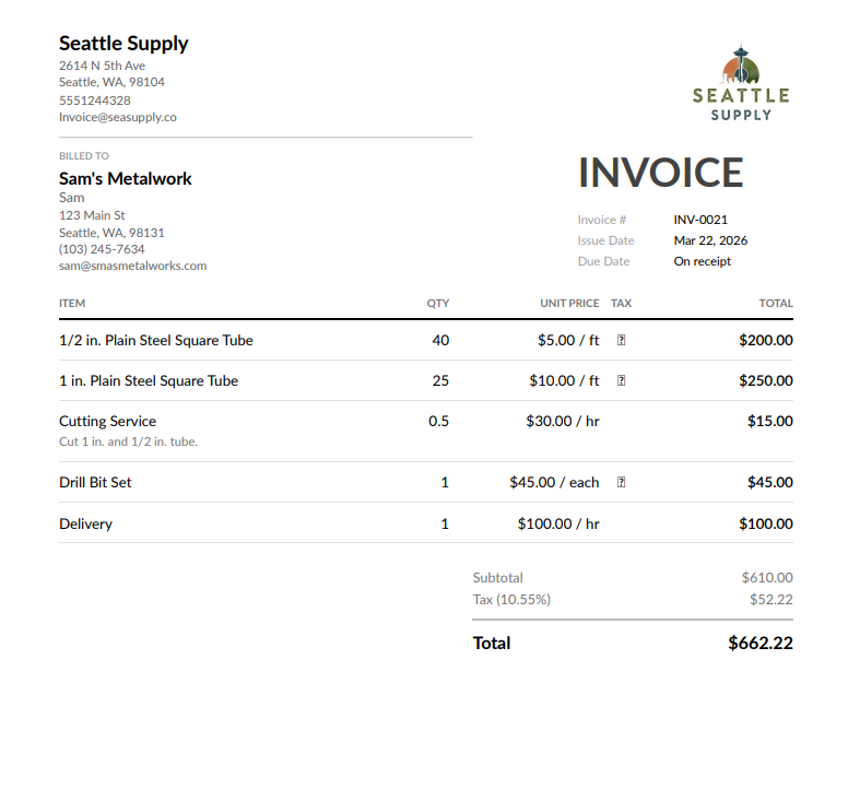Professional invoicing,<br><em>without the fuss</em>
